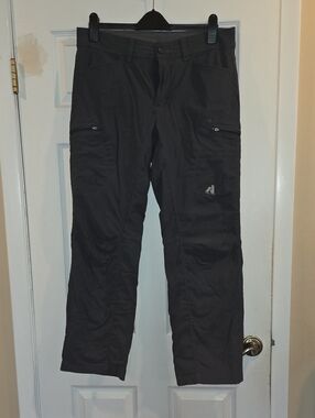 Eddie Bauer Darkv Slate Color Insulated  Utility Cargo Pants with Zip Pockets